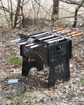 Мангал автоматичний з вбудованим мотором (працює від павербанку/220V)