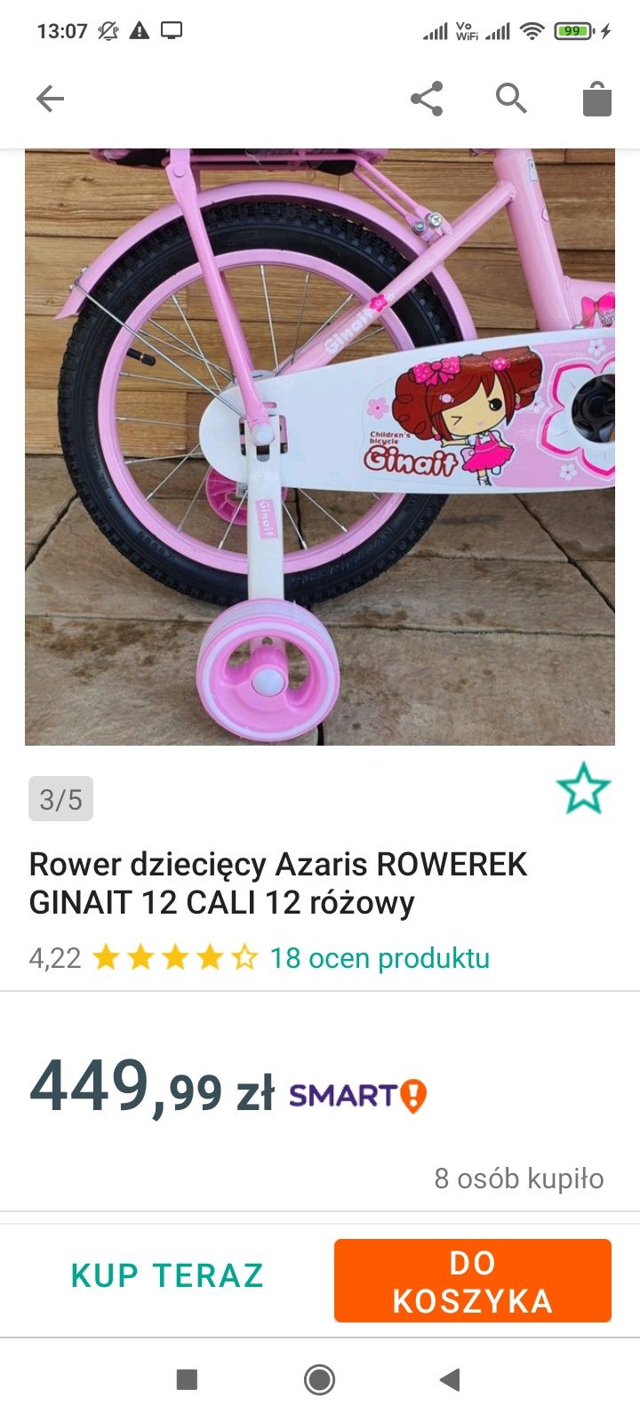 Nowy rower dziecięcy