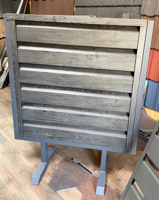 Металлический забор жалюзи Классика XXL двойная Корея дерево графит