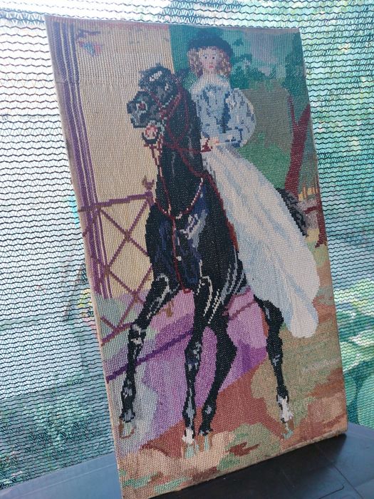 Картина вышыванка всадница
