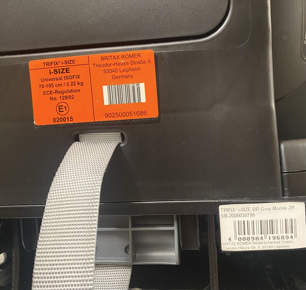 Автокресло Romer-Britax Trifix 2 I-Size Grey Marble 9-18 кг Идеал