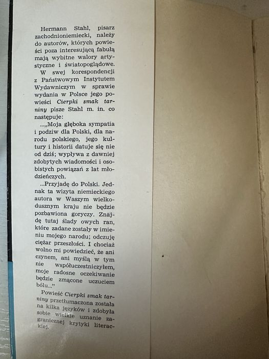 Cierpki smak tarniny. Hermann Stahl