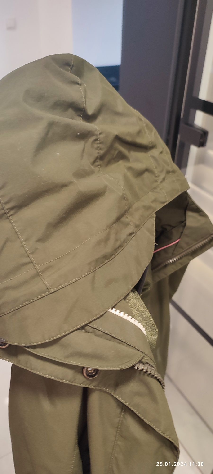 Zielona khaki kurtka wiatrówka damska Softshell S