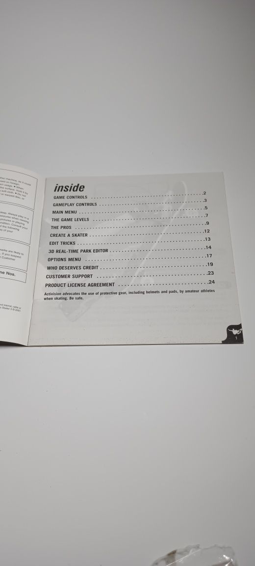 Tony Hawk's Pro Skater 3 książeczka manual instrukcja Ps1 Psx PsOne