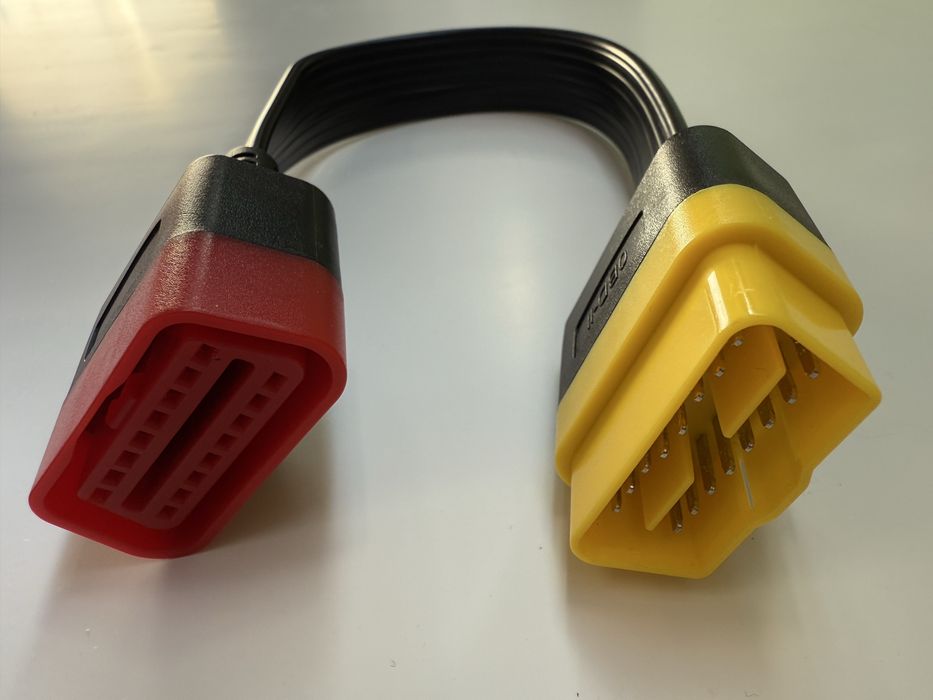 Удлинитель переходник OBD2 кабель 36 см (16 pin, папа - мама)