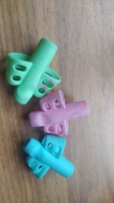 3 Nakładki uchwyty na ołówek długopis do nauki pisania silikonowe