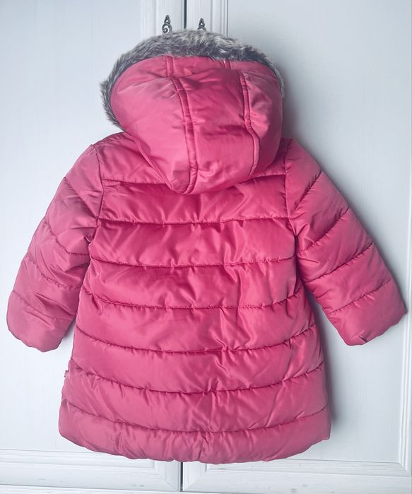 Jak nowa, bardzo ciepła kurtka dla księżniczki, kożuszek, Obaibi 80/86