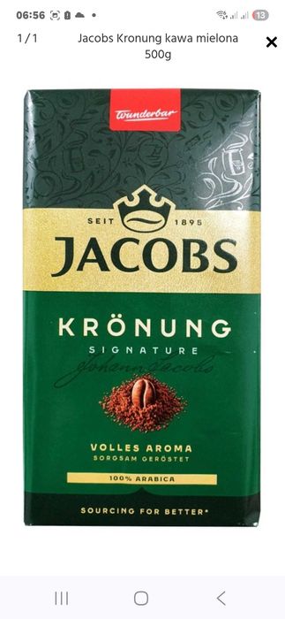 Kawa Jacobs Kronung 500 g 4 sztuki