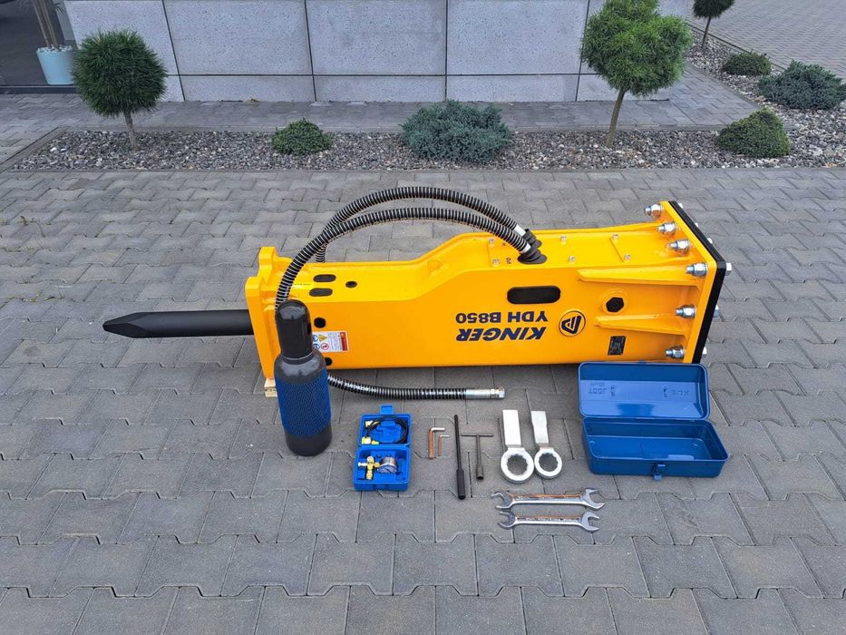 Młot hydrauliczny wyburzeniowy KINGER HB850 680kg do koparki GW 2 lata