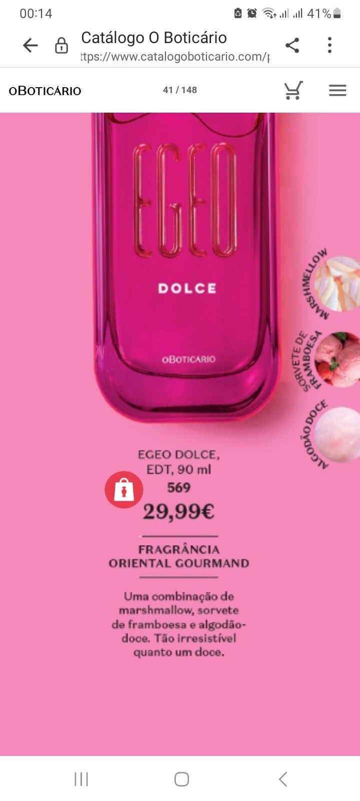 Eau de toile EGEO DOLCE