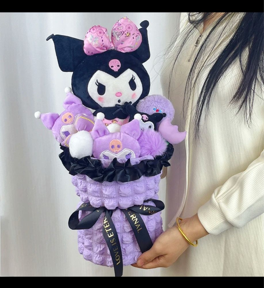 Букет куромі Kuromi з мяких іграшок (в комплекті підсвітка)