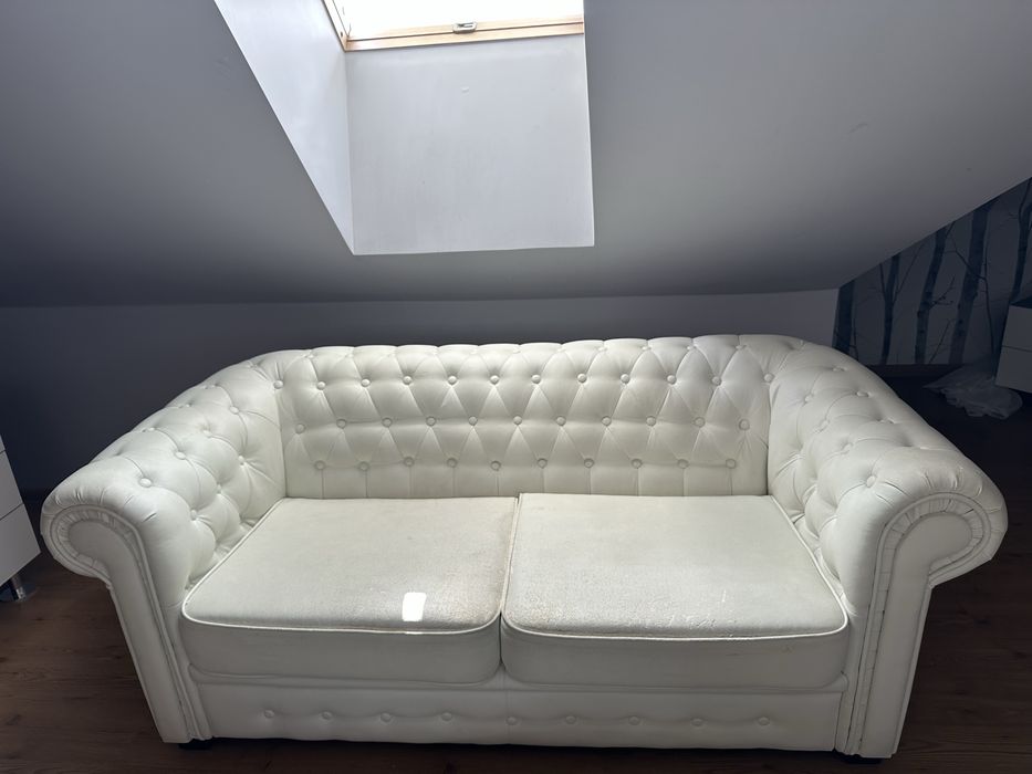 Sofa kanapa ekoskóra biała