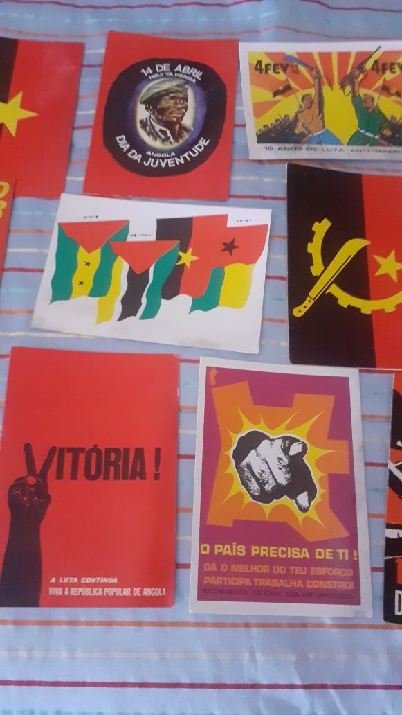 Lote postais antigos Angola MPLA revolucionários anos 70