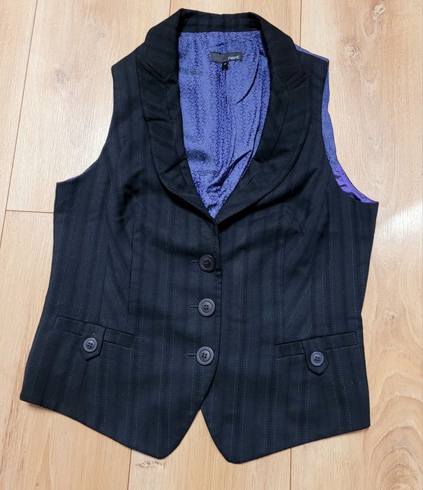 Kamizelka damska fioletowa podszewka Next roz 12/40/L jak nowa