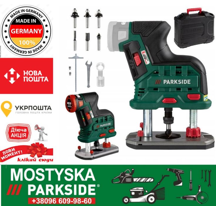 Аккумуляторный фрезер Parkside POFA 12 A2, фрезер, парксайд