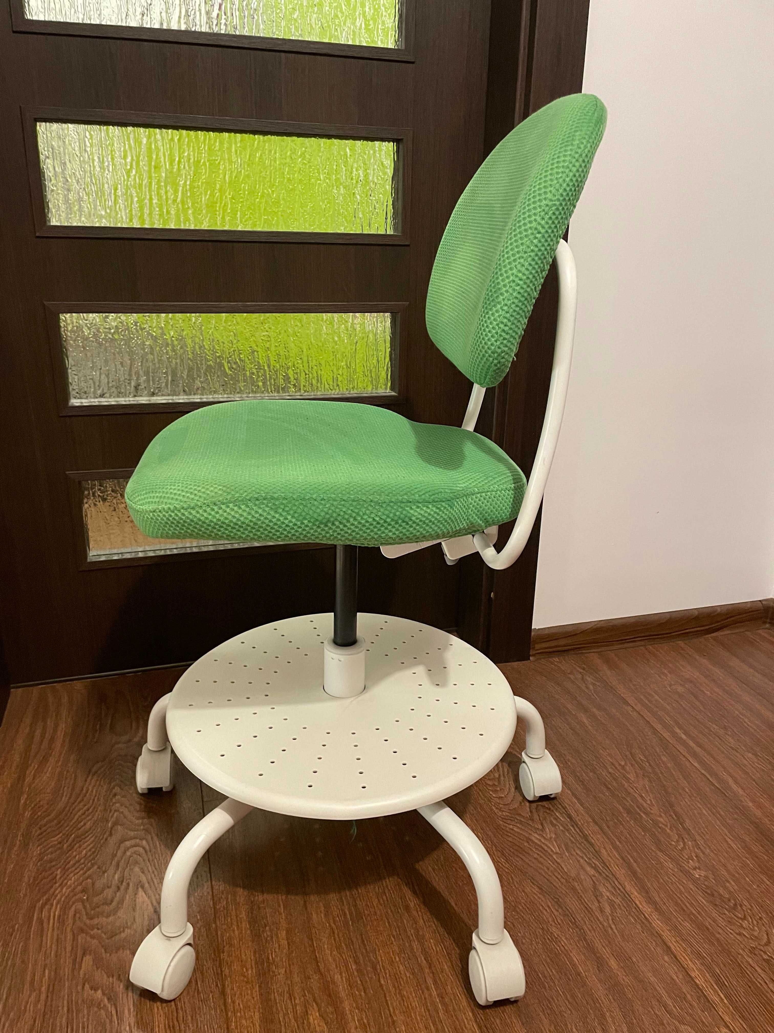 Krzesło obrotowe dziecięce IKEA VIMUND Zielone