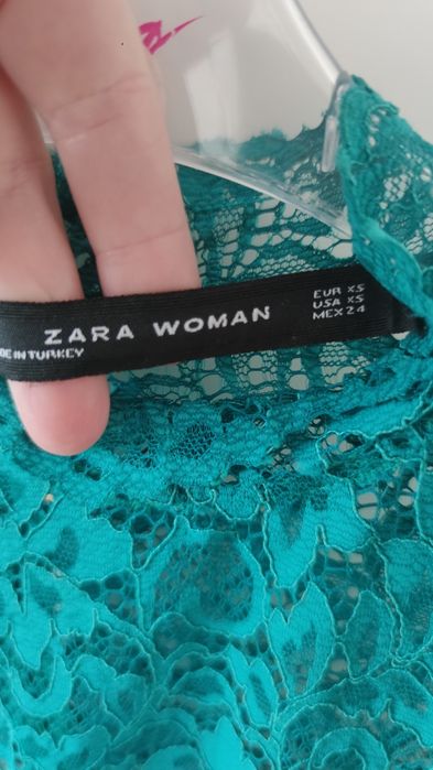 Sukienka Zara butelkowa zieleń r. 34