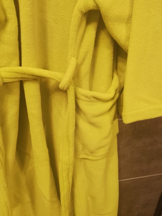 Gruby szlafrok limonkowy