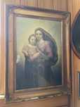 Madonna Sykstyńska- ogromny obraz w złotej ramie 123x93- rama-oleodruk