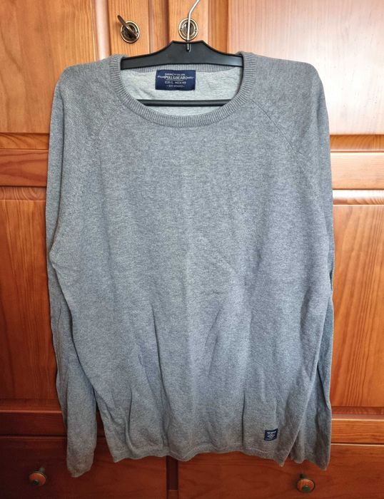 Camisola de malha cinzenta Pull & Bear, tamanho L