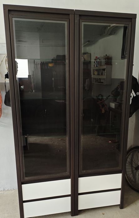 Witryny BRW 2szt. + Komoda RTV