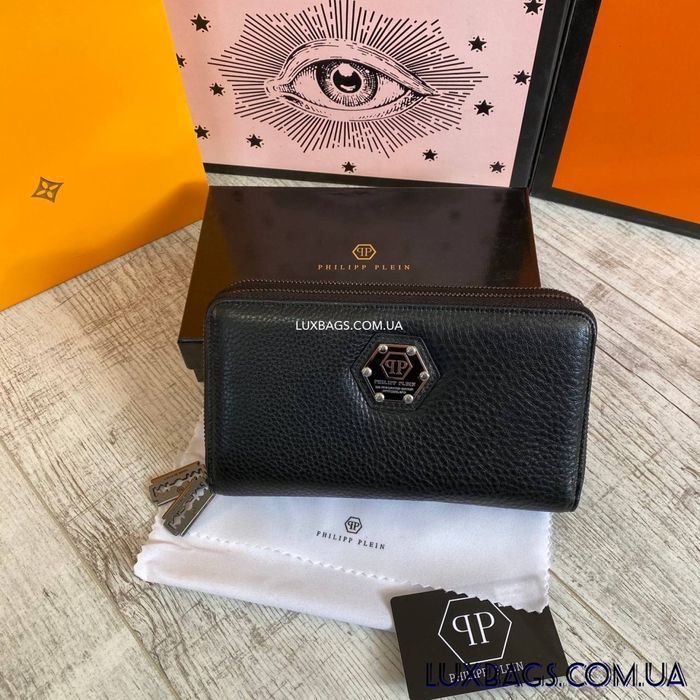 Мужской кожаный кошелек клатч Philipp Plein
