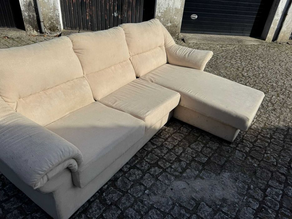 Sofá Chaise Longue Bege