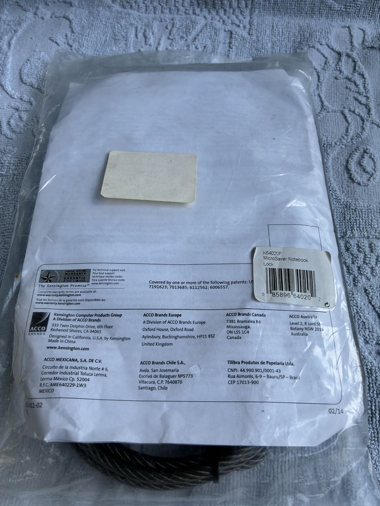 Zabezpieczenie laptopa, linka Kensigngton micro saver