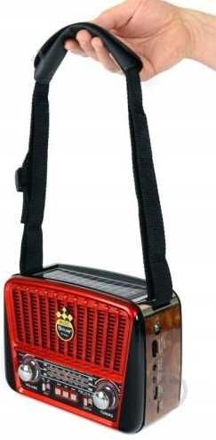 RADIO RETRO na SOLAR MP3 USB SD przenośne solarne akumulator
