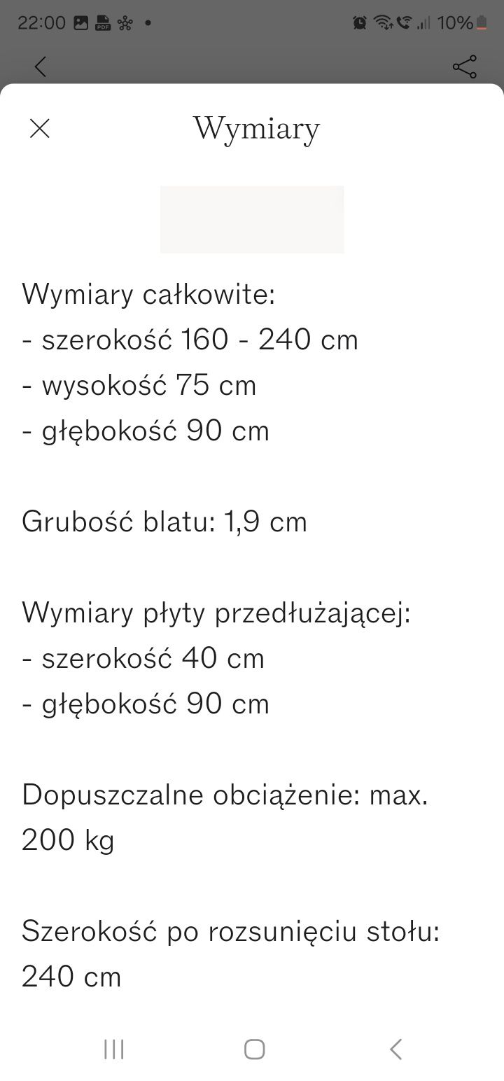 Stół do jadalni rozkładany Calla 160x240 cm Westwing