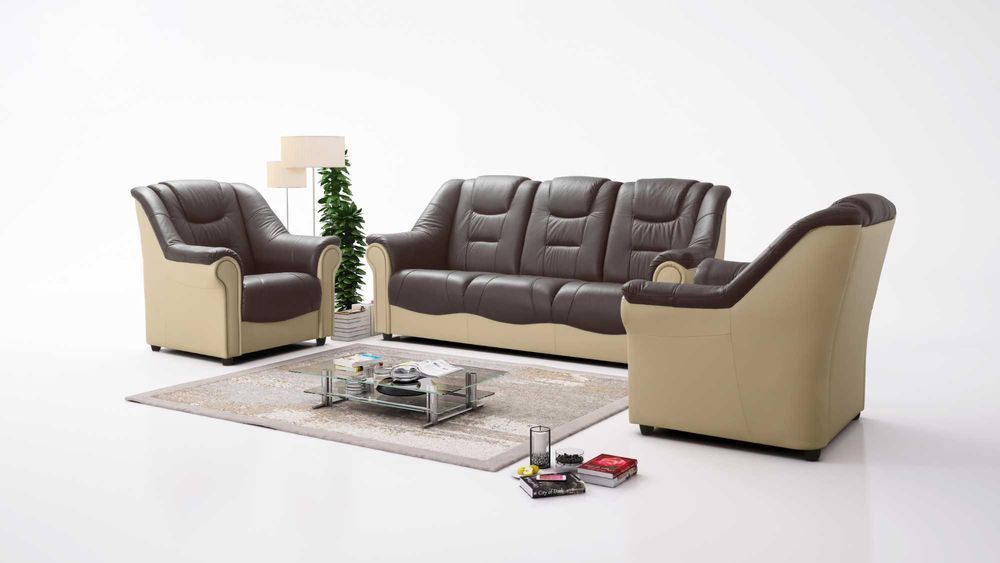 Skórzany komplet wypoczynkowy 311 "KAROL" SKÓRA NATURALNA PRODUCENT