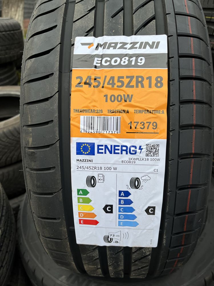 Продам новые летние шины 245/45r18 Mazzini