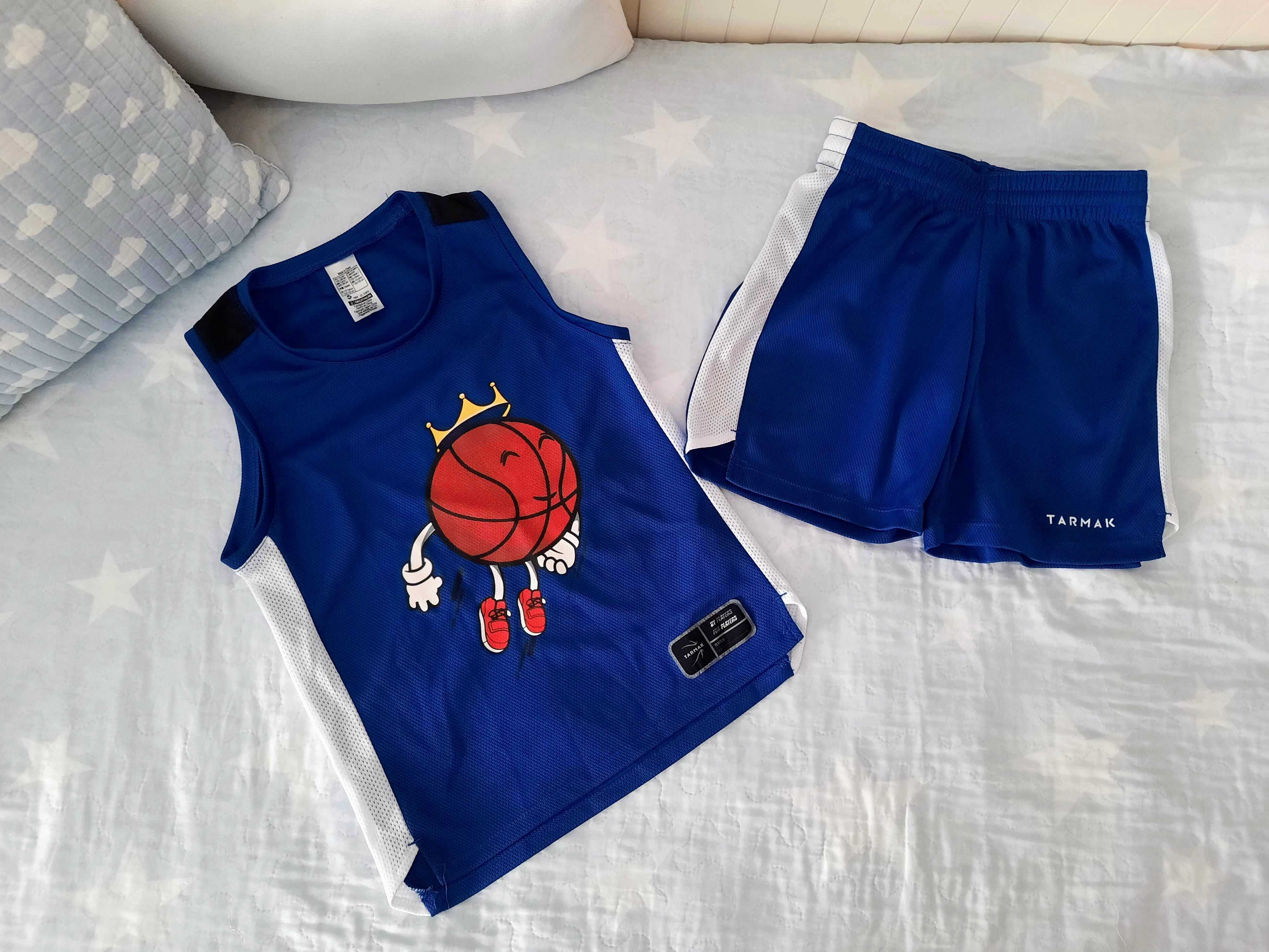 Conjunto desportivo (calções e tshirt) para basquetebol - 7/9 anos