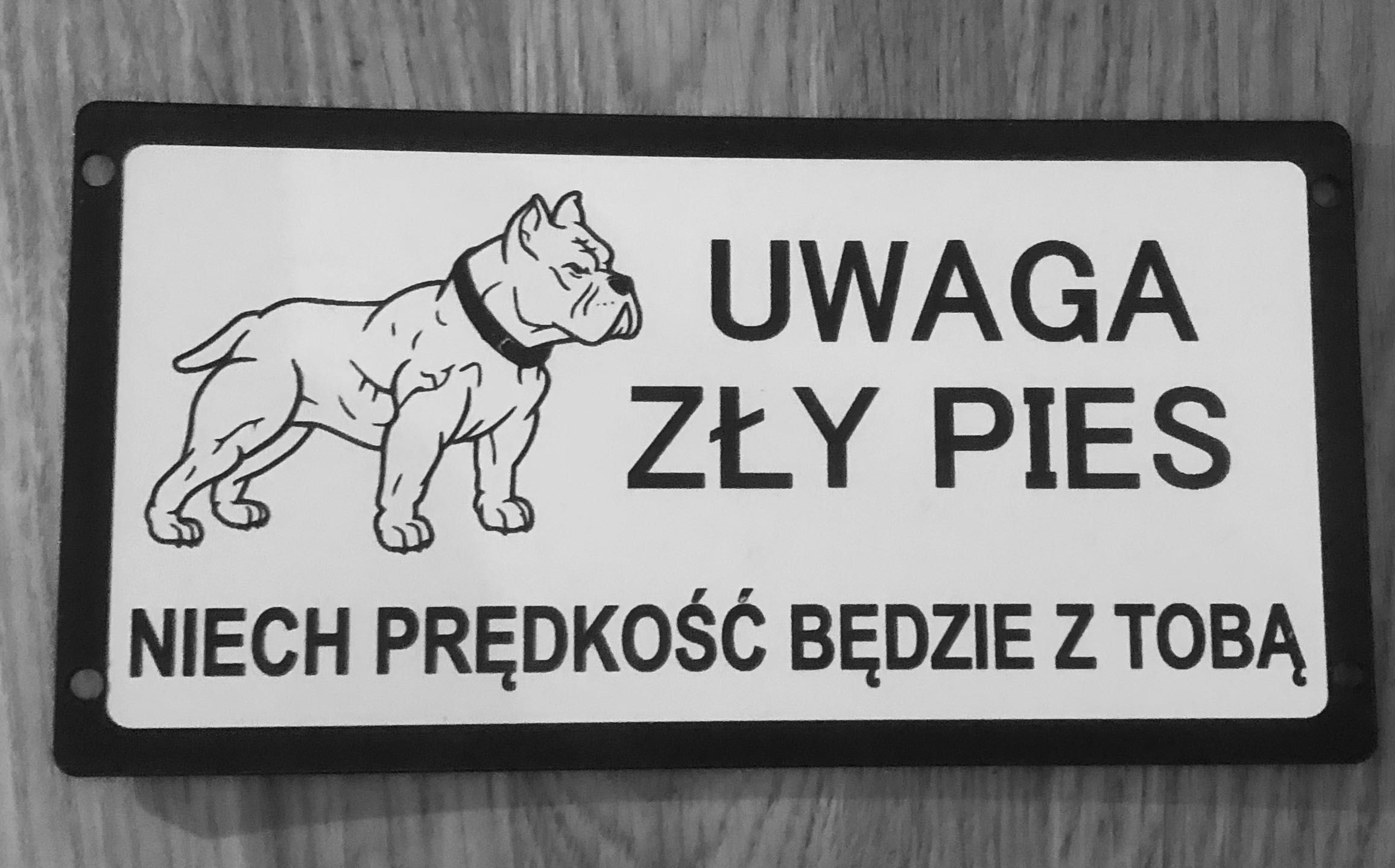 Tabliczki uwaga pies owczarek pitbull