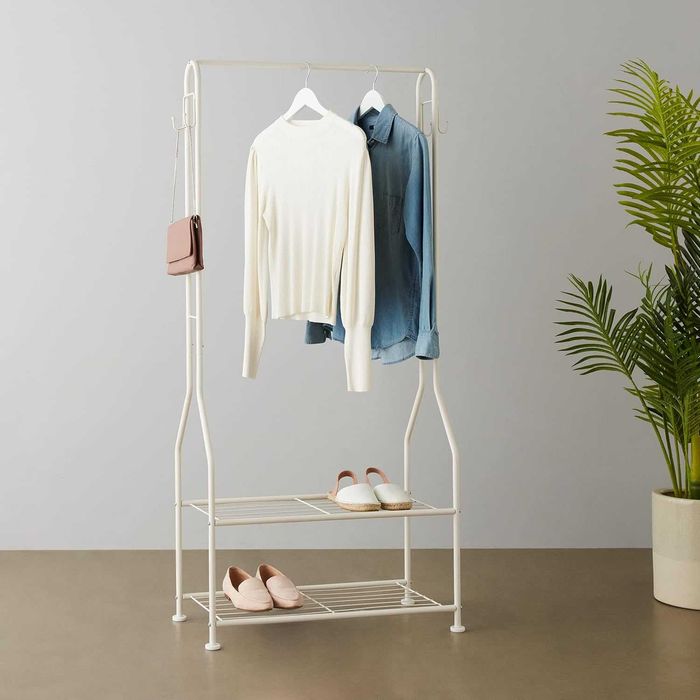 Cabide com 2 prateleiras 4 ganchos 150 x 75 x 36,5 cm NOVO ENVIOGRÁTIS