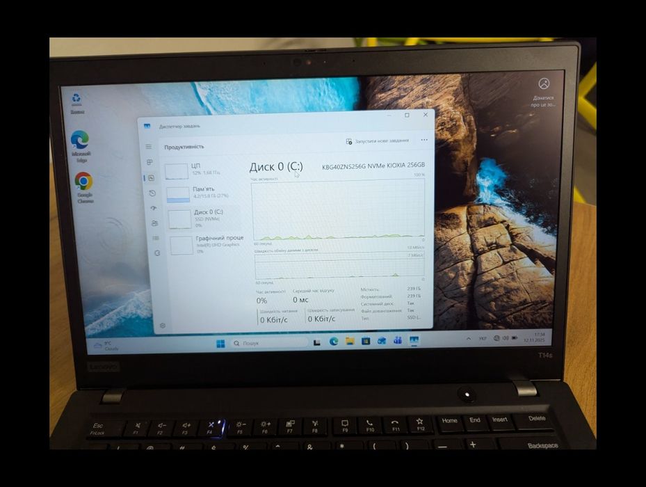 Ноутбук Lenovo Thinkpad t14s/ i7 10th/16gb/256gb/ FHD IPS сенсорний