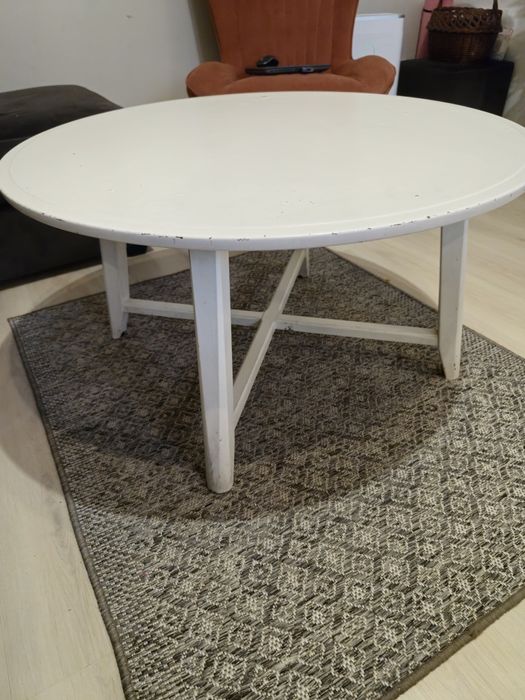 KRAGSTA ikea Stolik kawowy, biały, 90 cm