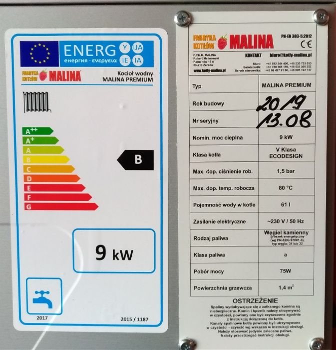 Piec na Ekogroszek 9 kW -> 5 Klasa, Argon, Niska Cena