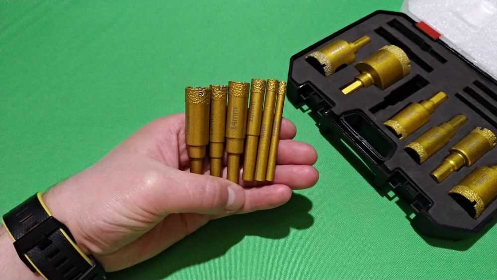 Коронки алмазные набор (6-35мм) Корончатые сверла набор 12шт