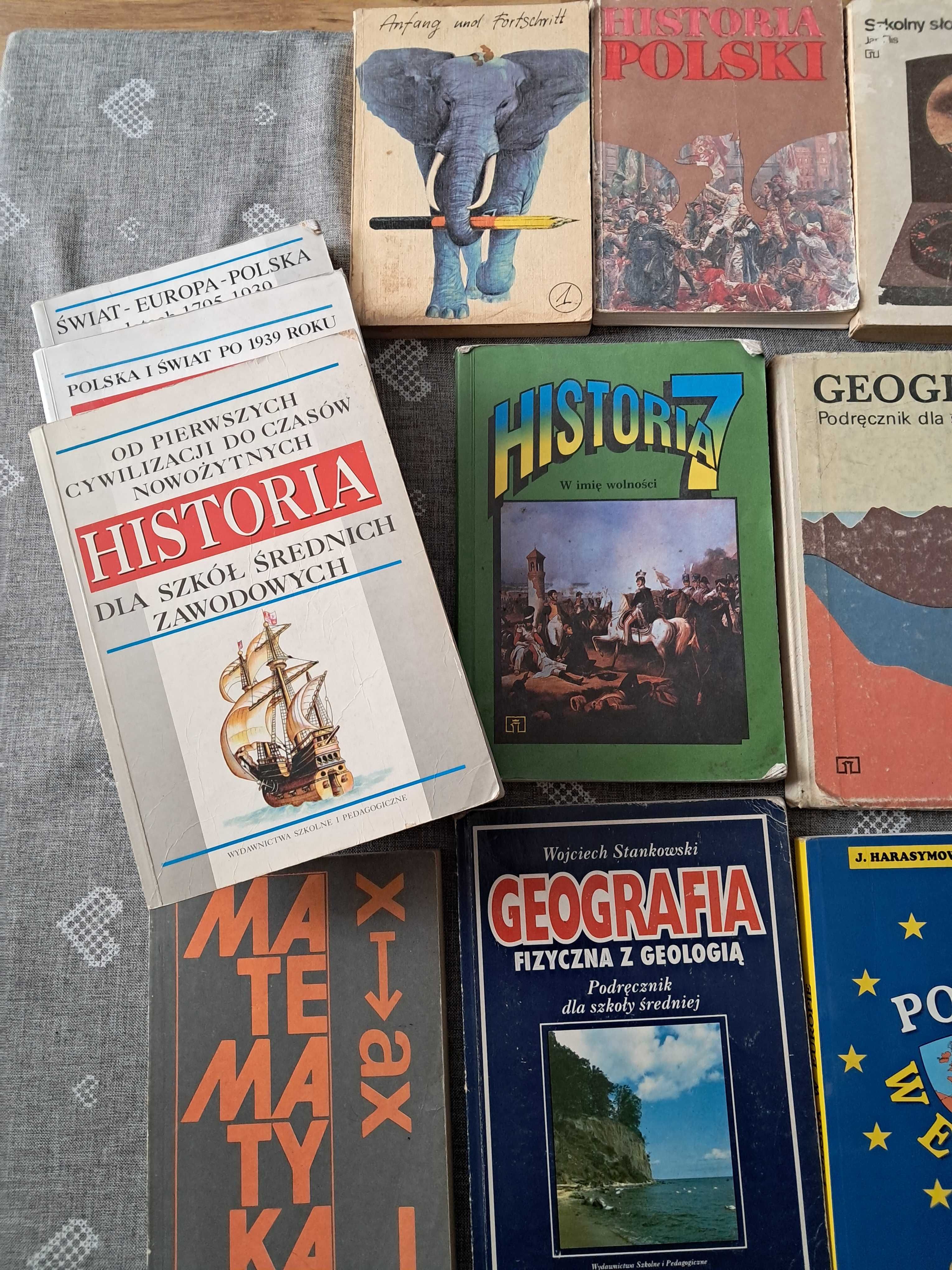 Zestaw podręczników szkoła podst. i liceum Lata 80te i 90te - 20szt.