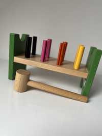 Ikea uppstä mula przebijanka zabawka drewniana