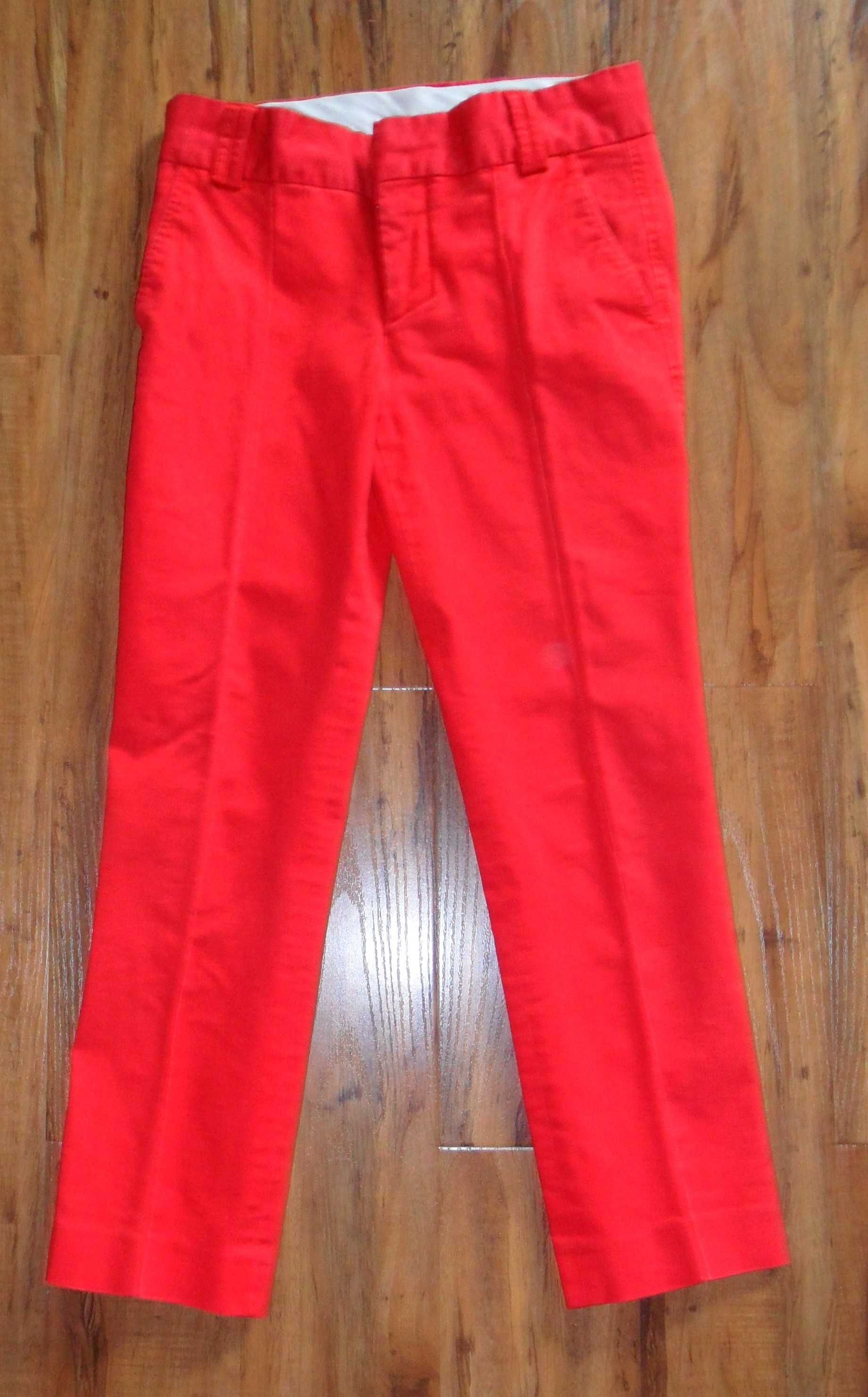 czerwone spodnie firmy zara rozmiar xs stan bdb-