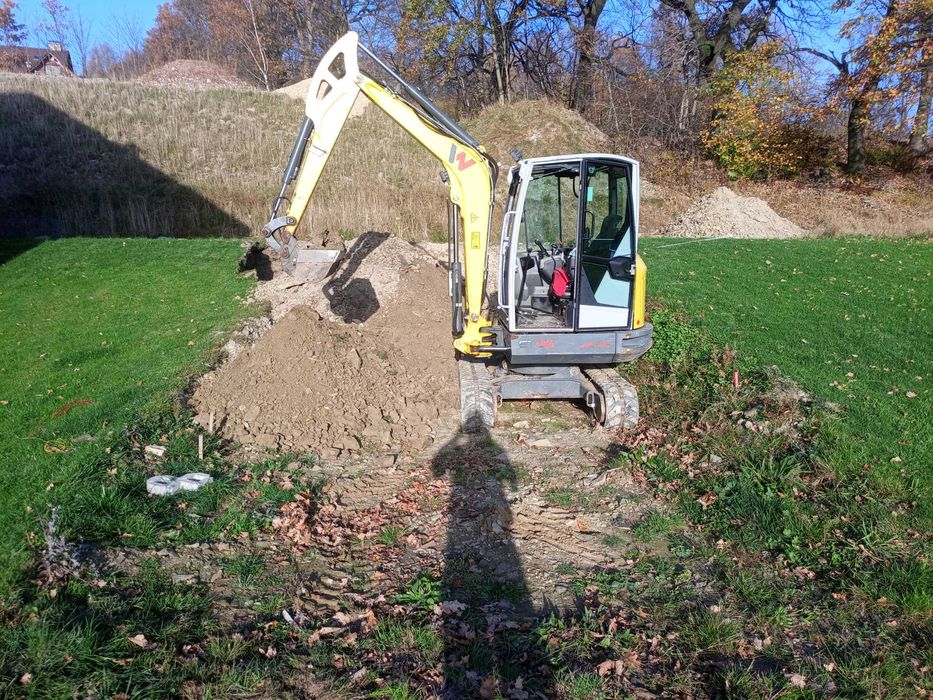 Roboty ziemne  koparki, mini Koparka, Wywrotki transport wyburzenia