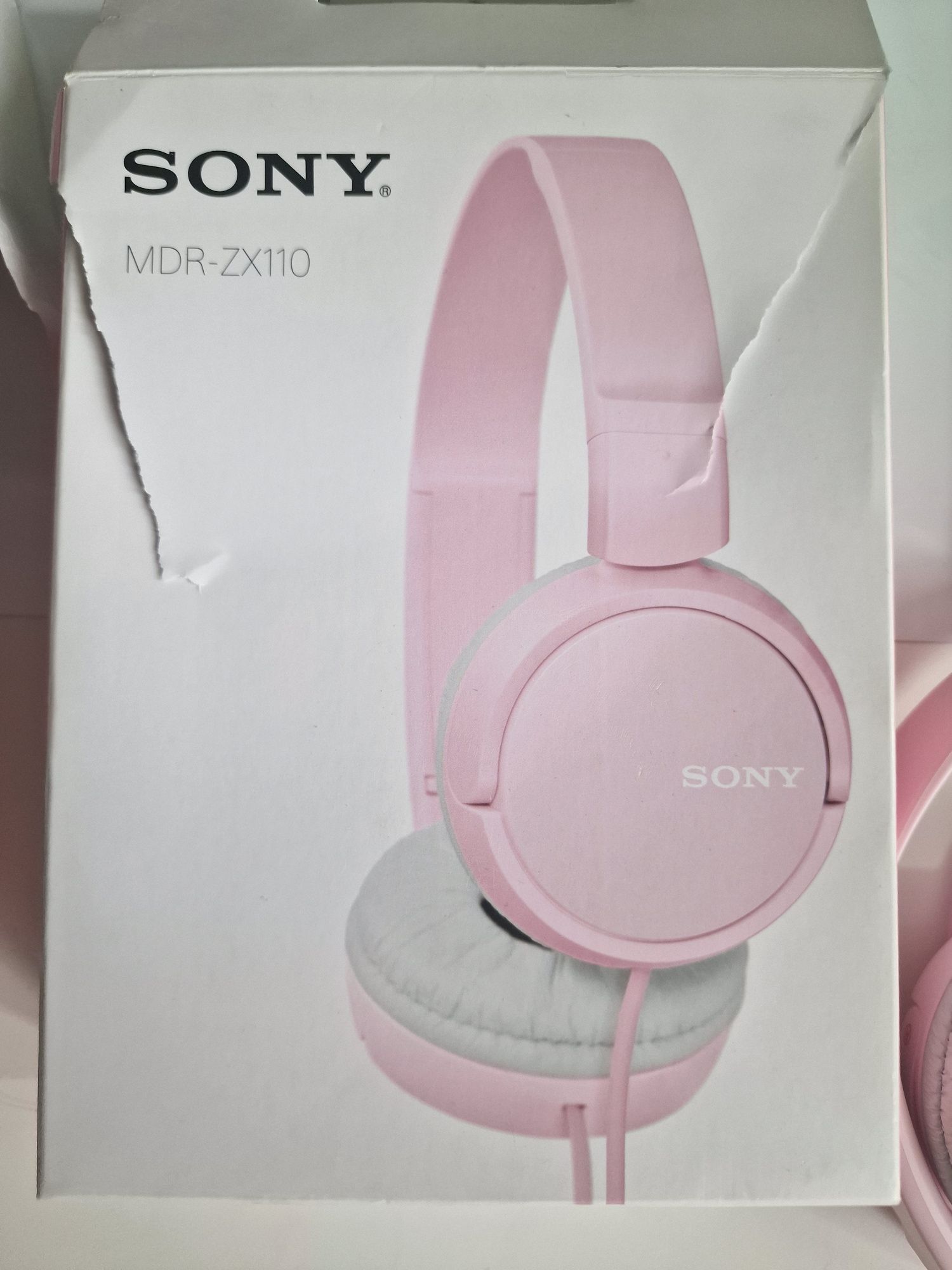 Sluchawki sony różowe Mdr -zx110
