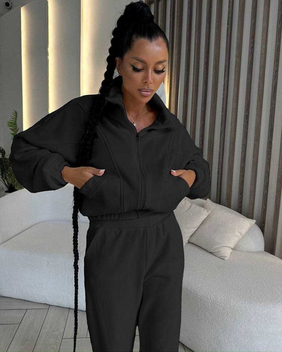 Костюм Фліс — Штани + Зіп Худі — Худі на замку — XS - XL