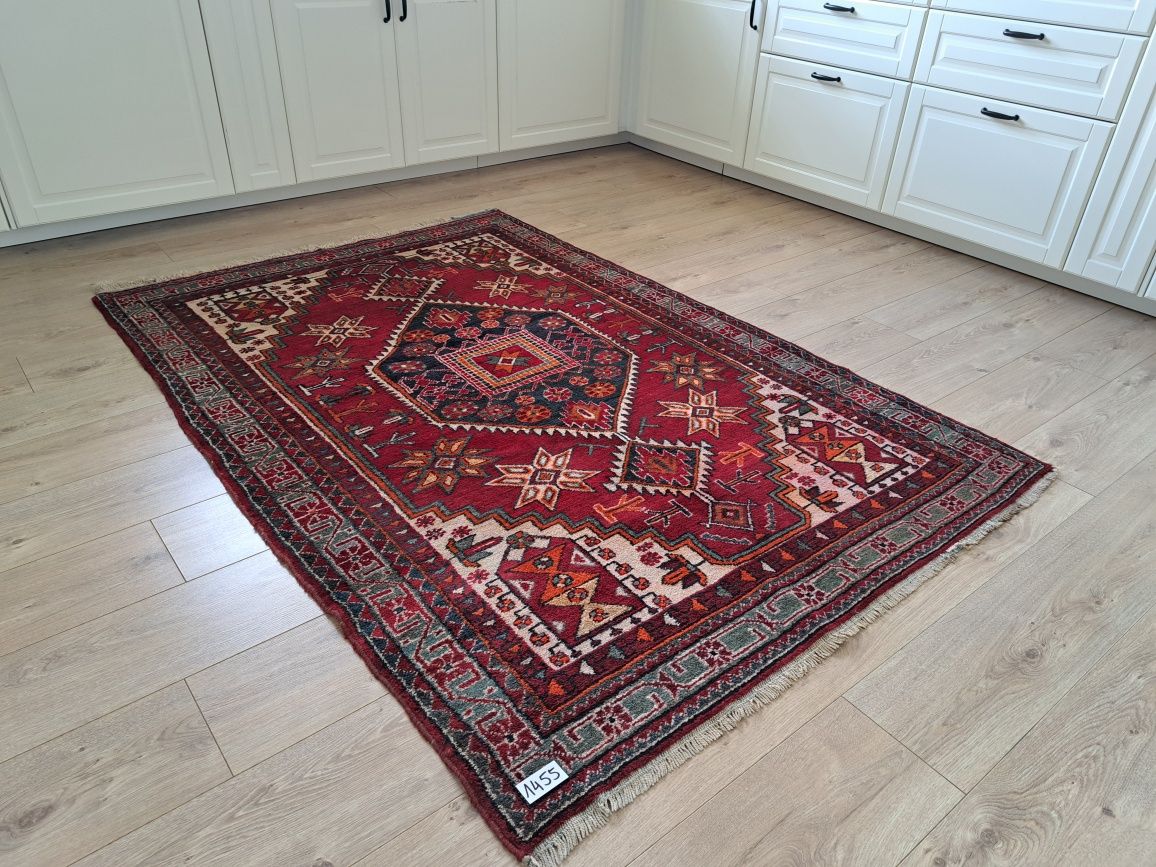 Śliczny Perski Hamadan lata 40ste 130x195cm ręcznie tkany,wełna.