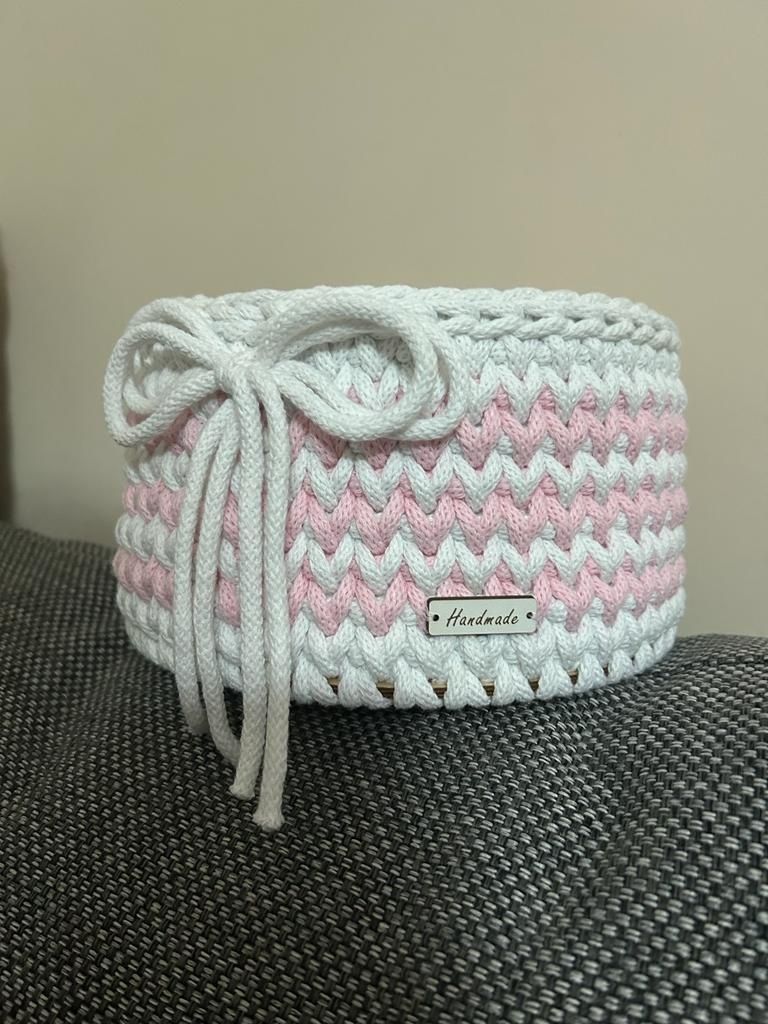 Koszyk,kosz handmade ze sznurka