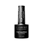 Claresa Top top hybrydowy z brokatowym pyłem Glitter Silver 5g
