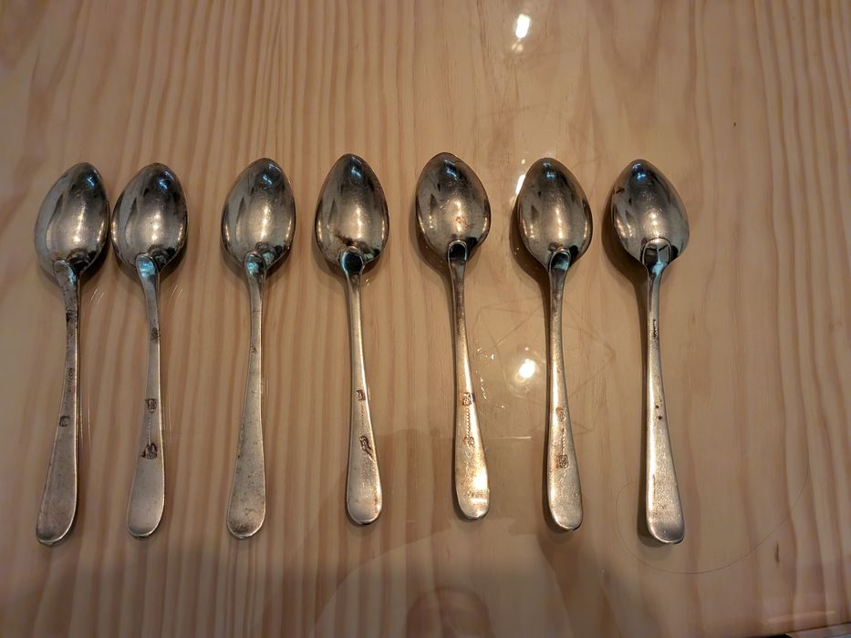 Conjunto de 12 Colheres em Prata Genuína (Antigas)