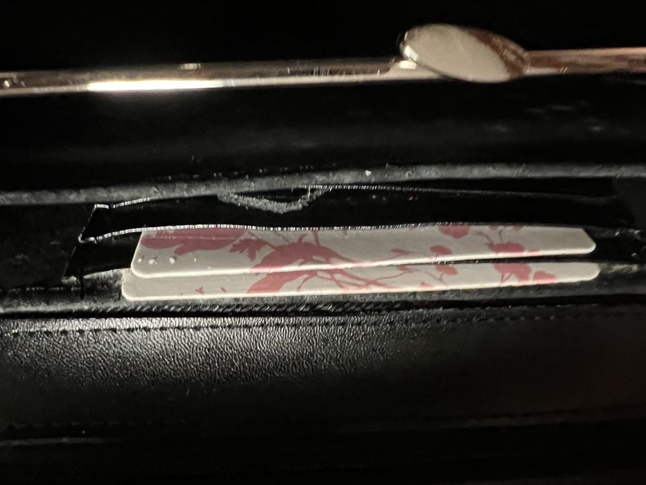 Portfel skórzany 18.5 cm/ 9 cm , nowy